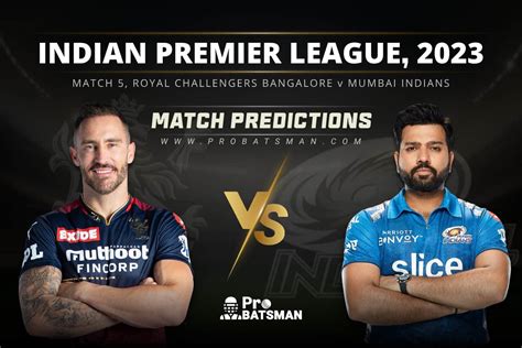 TATA IPL 2023, Match 5 RCB Vs MI .